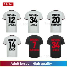 23 24 Bayer 04 Jerseys de football Leverkusen Boniface Palacios Wirtz Grimaldo Hofmann Hincapie Tapsoba Schick Frimpong 2023 2024 HENS FOOTBALL CHIRTS À LA TROHE TROISIQUE