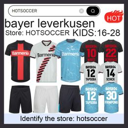 23 24 Bayer 04 Jerseys de fútbol de Leverkusen 2023 2024 Home Away Third Demirbay Wirtz Bakker Bailey Home Ch Aranguiz Paulo Schick Camisa de fútbol Kits Hotsoccer