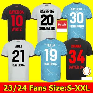 23 24 Bayer 04 Leverkusen voetbalshirts WIRTZ BONIFACE HINCAPIE HOFMANN TAPSOBA SCHICK PALACIOS FRIMPONG GRIMALDO 2023 2024 Home Away 3e voetbalshirts voor heren