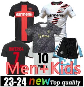 23 24 Bayer Home Leverkusen Schick Soccer Jerseys Hofmann Hlozek Boniface 2023 2024 Wirtz Palacios Home Away Third Football Shirt Frimpong volwassen mannen Uniform5547