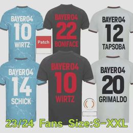 23 24 Bayer04 Jerseys de fútbol Leverkusen Wirtz Boniface Hincapie Hofmann Tapsoba Schick Palacios Frimpong Grimaldo 2023 2024 Camisas de fútbol para hombres en casa