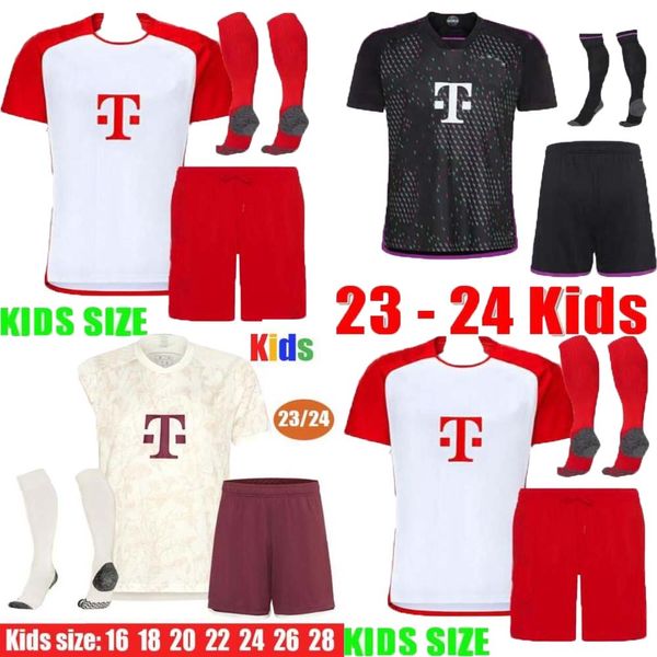 23 24 Bayern Munich camisetas de fútbol KANE DE LIGT GNABRY 2023 2024 JOAO CANCELO SANE MUSIALA Mazraoui MULLER GORETZKA niño conjunto completo camiseta de fútbol