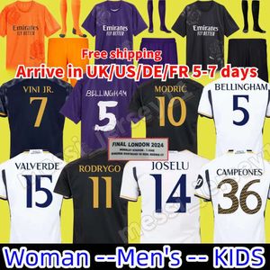 24 25 Soccer Jerseys Vini Jr Mbappe Modric Fans Player 24 2025 Voetbalshirt Real Madrids Rodrygo Camavinga Camisetas Men Kids