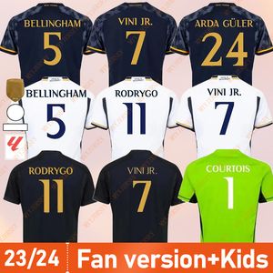 23/24 BELLINGHAM VINI JR camisetas de fútbol MBAPPE Tchouameni 2023 2024 camiseta de fútbol Real Madrid CAMAVINGA Rodrygo MODRIC Camisetas hombres niños kit uniformes versión fan