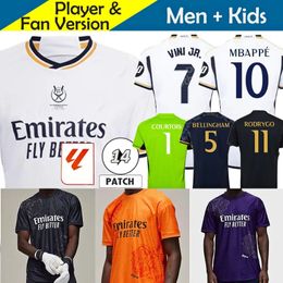 23/24 BELLINGHAM VINI JR Y-3 Reals Madrids Soccer Jersey MBAPPE Kid Kit 2023 2024 Home Away Troisième Y3 Maillot de football Supercopa FINAL MODRIC RODRYGO Gardien de but 4XL