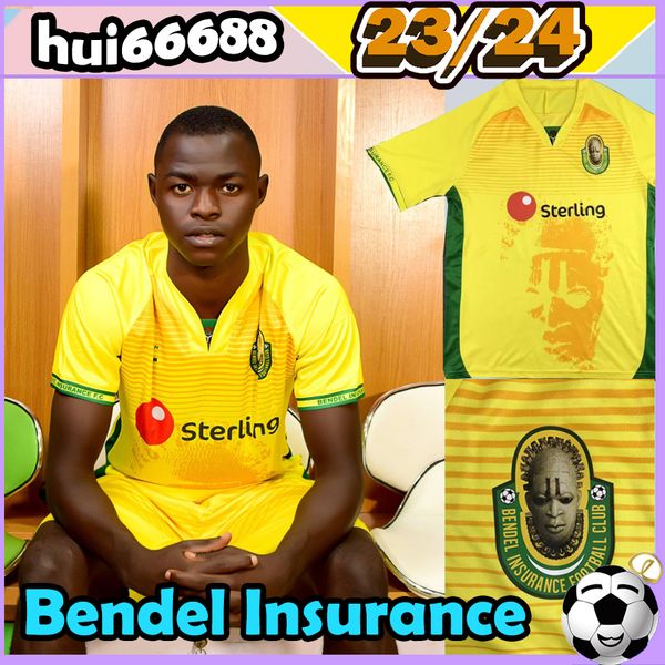 23/24 Bendel Insurance maillots de football nigérian Football professionnel League2023 2024 hommes maison jaune maillot de football uniforme