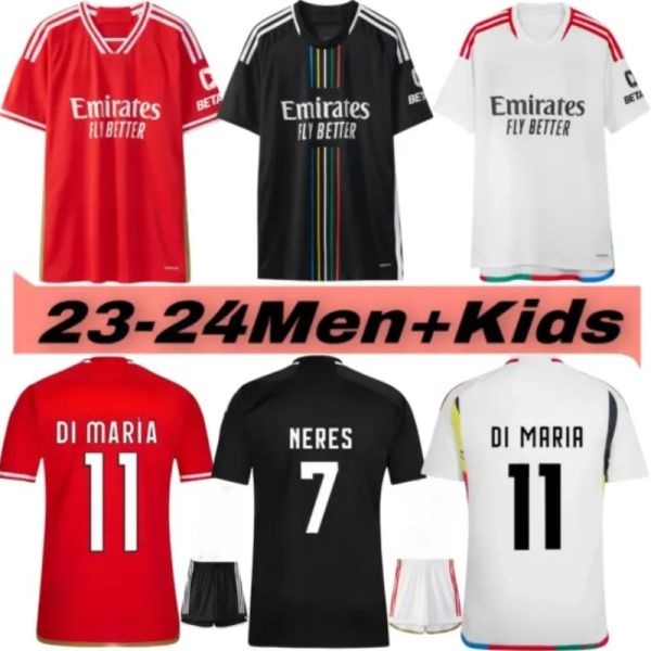 23 24 BEnfiCaS Soccer Jerseys RAFA SEFEROVIC WALDSCHMIDT PIZZI RAFA G.RAMOS 2023 2024 Accueil Hommes Enfants Kit Football Shirts OTAMENDI Kokcu Di Maria