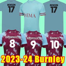 23/24 Benson BURN LEYs voetbalshirts Rodriguez Brownhill Rodriguez Zarulli Jay 2023 2024 camiseta de futbol Rodriguez thuis uit voetbalshirt