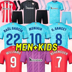 23/24 Bilbao Soccer Jerseys Fans Player Version Athletic Unai Simon I.MARTINEZ WILLIAMS BERENGUER hommes enfants kit chaussettes ensembles complets maillot de football YURI B RAUL Camiseta