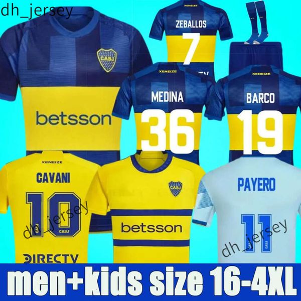 23 24 Boca Juniors Soccer Jerseys 2023 2024 Chemises de football Hommes Enfants Kit CAVANI JANSON MEDINA VILLA FERNANDEZ BENEDETTO ZEBALLOS BLONDEL