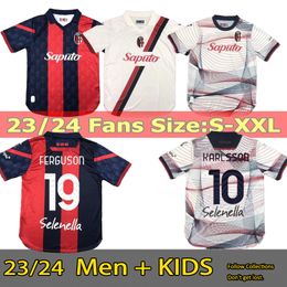 23 24 Bologne Mens Soccer Jerseys Posch Orsolini Dominguez Zirkzee Ferguson de Silva Beukema Barrow Home Away 3ème Maillot de football Kit de sport à manches courtes pour hommes