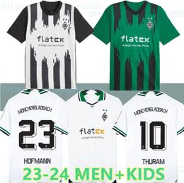 23 24 Borussia Monchengladbach Soccer Jerseys Fans Joueur Player Version 2023 2024 Home Gladbach Elvedi Plea Zakaria Neuhaus Ginter Thuram Men Kids Kit Foootball