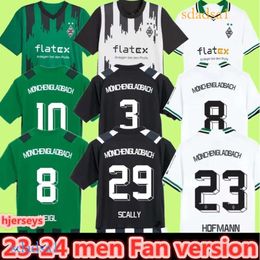 23 24 Borussia Monchengladbach Soccer Jerseys Fans Joueur Version 2023 Home Gladbach Neuhaus Eedi Plea Zakaria Ginter Weigl Thuram Men Kids Kit Kit Foootball Shirts