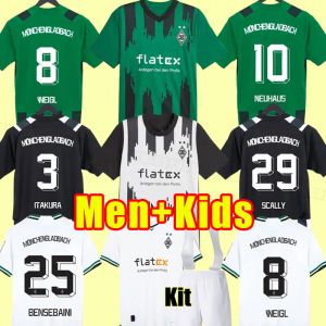 23 24 Maillots de football Borussia Mönchengladbach 2023 2024 Gladbach THURAM ELVEDI PLEA STINDL Bensebaini NEUHAUS GINTER HOFMANN EMBOLO hommes enfants Kits chemise de football