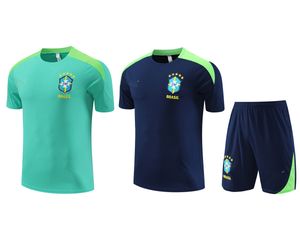 23/24 Brazilië Heren Jersey Sneldrogend shirt met korte mouwen Outdoor Vrije tijd sportpak Top Shorts Sportshirt