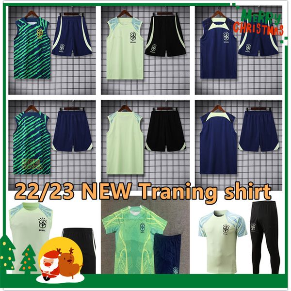 23-24 Maillots de football du Brésil MARCELO PELE PAQUETA NERES COUTINHO FIRMINO JESUS VINI JR 22 23 24 Kit de chemise de formation de football du Brésil Uniforme pour hommes 04