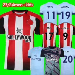 23 24 Brentfords camisetas de fútbol local 2023 2024 lejos HICKEY HENRY JENSEN SCHADE TONEY DASILVA NORGAARD MBEUMO JANELT DAMSGAARD camisetas de fútbol hombres niños kit