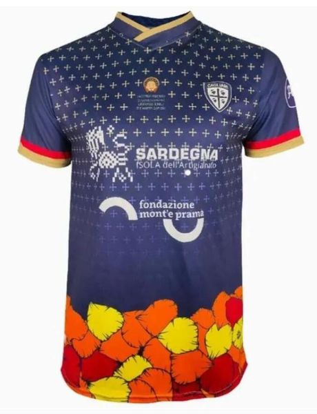 23 24 Cagliari Soccer Jersey Saint Efisio Special Edition 2023 2024 Fc Football Shirt tops Thaïlande Qualité hommes fans