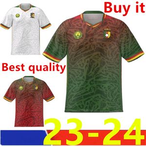 23 24 Cameroun Jersey de football pour hommes Aboubakar MBEUMO TOKO EKAMBI NKOULOU NKOUDOU M.HONGLA Blanc Rouge Vert Chemise de football Uniformes