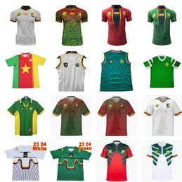 23 24 Kameroen National Football Team Soccer Jerseys 2023 2024 Bassogog Aboubakar Ngamaleu Marou Aboubakar Uniform Maillot de voet Camiseta Futbol Player -versie