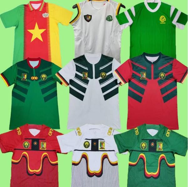 23/24 Camerún camisetas de fútbol 2023 2024 ANGUISSA ABOUBAKAR BASSOGOG NKOUDOU Camerún retro 2002 chaleco camiseta de fútbol hombres 1990 1994 MBOMA camiseta de fútbol