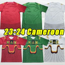 23 24 Kameroen voetbaltruien 2023 Home Blue Bahoken Aboubakar Choupo-Moting Shirt #11 Bassogog #20 Ganago Ekambi National Team voetbaluniform fans spelersversie