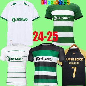 23/24 Camisa Sporting CP Lisboa Soccer Jerseys 60th Anniversary Special Kids Kit Football Shirts Home Away Training 2023 2024 Ronaldo de Futebol Nuno Santos Set