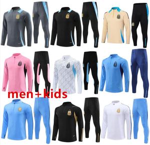 23 24 25 3-sterren Argentinië trainingsvoetbal jersey messis trainingspak voetbalshirt Maradona di Maria 22/23/24 Men Kids Kit tracksuit sets uniformen