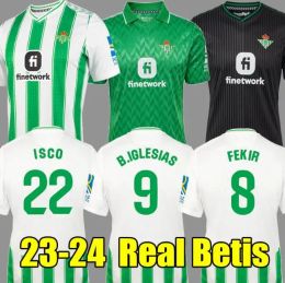 23 24 Camiseta Primera Equipacion JOAQUIN FEKIR DURABILITÉ JOAQUIN Iglesias Portero Multi De Futbol 2023 2024 REAL Betis Maillots de football Maillot de football HOMMES Enfants