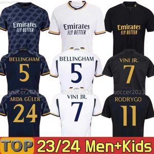 23/24 Camisetas Real Madrid Voetbalshirts BELLINGHAM Rey Kids Kit Keeper Voetbalshirt Futbol VINI JR BenzEMA Champion Special 2023 2024 Player Vers