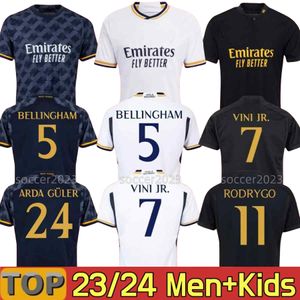 23/24 Camisetas Real Madrid Voetbalshirts BELLINGHAM Rey Kids Kit Keeper Voetbalshirt Futbol VINI JR BenzEMA Champion Special 2023 2024 Spelerversie Est