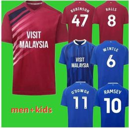 23 24 Cardiff voetballen Jerseys City Ramsey 2023 2024 O'Dowda 2023 2024 Ralls Adams Wintle Sawyers Robinson Rinomhota Ojo Watters Football Shirts Etete Mens Jersey 8888