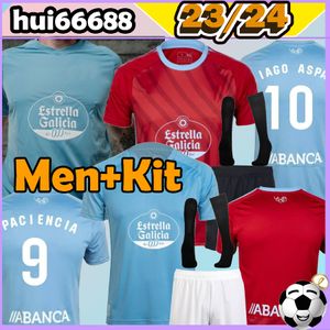 23/24 CeltaS Soccer Jerseys Vigos IAGO STRAND LARSEN BAMBA Paciencia FRAN BELTRAN IAGO ASPAS Swedberg Miguel SOLARI 2023 2024 Hommes Enfants Kits Chemises de football Uniformes