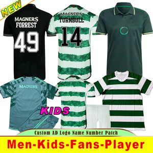 23 24 Celticas Soccer Jerseys Accueil 3ème KYOGO EDOUARD ELYOUNOUSSI TURNBULL AJETI CHRISTIE JOTA GRIFFITHS FORREST Kit enfants uniformes Maillot de football