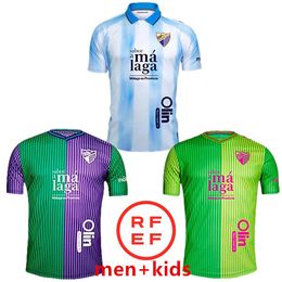 23/24 CF Malaga Soccer Jerseys 2023/2024 AWAT JUANPI Luis Munoz Adrian Football Shirt Burgos Casas Juankar Camiseta de Futbol Juande Febas Uniforms Men Kid Kit Kit