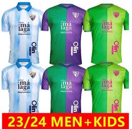 23/24 CF Malaga Voetbalshirts 2023/2024 uit JUANPI Luis Munoz Febas ADRIAN Voetbalshirt Burgos Casas Juankar camiseta de fUtbol Juande Febas Uniformen heren