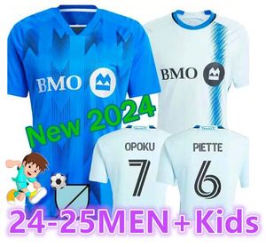 23 24 CF Montreal Maillot Soccer Jerseys Kids Kit Man 23/24 voetbal Shirts Home Light Blue Royal Away Mens Uniform Wanyama Binks Piette Miljevic DukiTo Kids8899