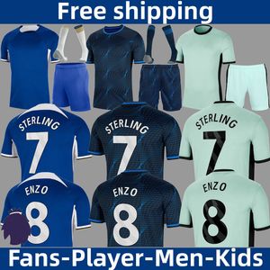 23/24 CFC Fans Player version hommes kits de football pour enfants ensembles ENZO domicile 3ème maillot de football NKUNKU JAMES MUDRYK STERLING T.SILVA maillots de football CAICEDO FOFANA Maillot