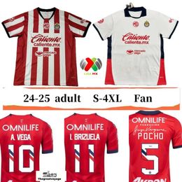 24 25 Chivas de Guadalara Jerseys 2024 2025 Liga Mx C. Cowell A.Zaldivar Calderón J.ias Chicharito A.Vega Ponce Aarado Summer Sportswear