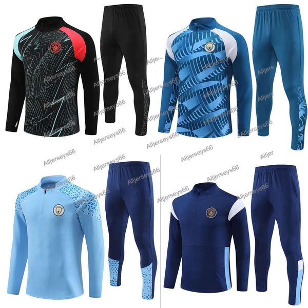 23/24 City Kids Man De Bruyne Survêtements de football Grealish Survetement Veste Fottball Training Suit Veste Maillot De Foot Olympique_Soccer Jacket