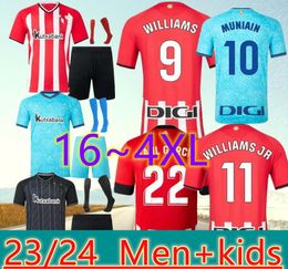 23 24 Club Bilbao voetbalshirts 3XL 4XLBERENGUER 2023 2024 MUNIAIN Athletic WILLIAMS Voetbalshirt RAUL GARCIA VILLALIBRE camiseta Sancet derde GK UNAI SIMON uit