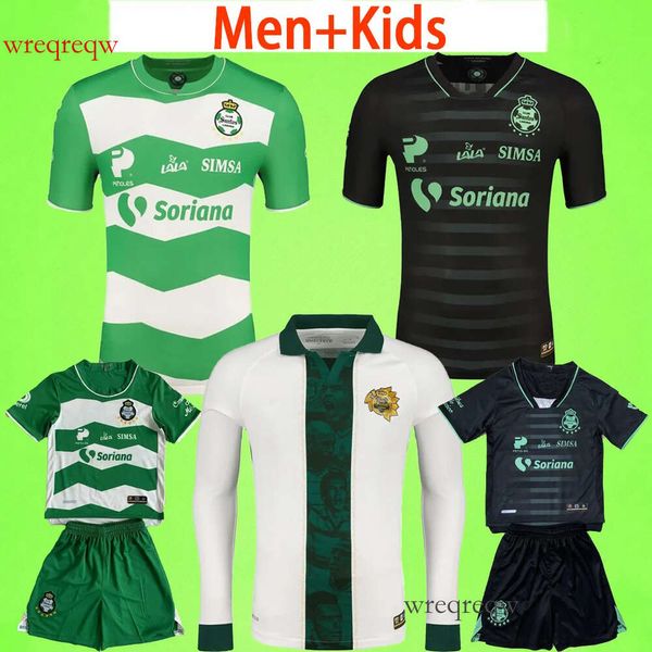 23/24 Club Santos Laguna Soccer Jerseys 2023 2024 Men Set Kids Kit Mexican Shirt Gk Away Home Special Edition Football Uniform Vale