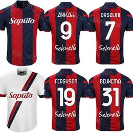 23 24 Club de fútbol Bolonia Jersey 7 ORSOLINI 9 ZIRKZEE 19 FERGUSON 31 BEUKEMA 28 SKORUPSKI 20 AEBISCHER 11 NDOYE 17 EL AZZOUZI LUCUMI KRISTIANSEN Kits de camiseta de fútbol