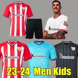 23 24 Club voetbaltruien Berenguer 2023 2024 Muniain Athletic Bilbao thuis weg derde Williams voetbalshirt Raul Garcia Villalibre Sancet Men Kids Kit Set