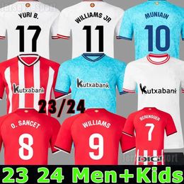 23 24 Club de fútbol Jerseys BERENGUER 2023 2024 MUNIAIN Athletic de Bilbao Hogar lejos WILLIAMS Camiseta de fútbol RAÚL GARCÍA VILLALIBRE Jersey Sancet
