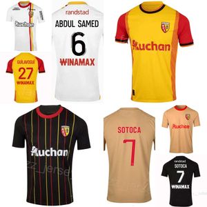 23-24 Club Team RC Lens 3 Maillots de football MACHADO 27 GUILAVOGUI 7 SOTOCA 9 WAHI 4 DANSO 30 SAMBA 6 ABDUL SAMED 18 DIOUF 11 FULGINI 28 THOMASSON 24 GRADIT Kits de maillots de football