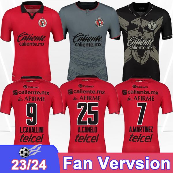 23 24 Club Tijuana Mens Soccer Jersey Parra Martinez Cavallini Castaneda Rodríguez D