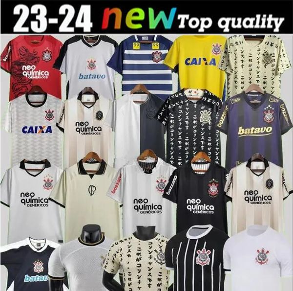 Corinthian Soccer Jerseys 2023 2024 GABRIEL 00 01 09 10 11 12 14 15 18 19 22 23 Camiseta de fútbol retro 2000 2009 2010 2011 2012 2014 Fans Versión del jugador uniforme 100th666