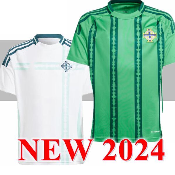 2024 Irlande du Nord Jerseys Soccer Men Set Set Kids Kit Uniforme 2025 Divas Charles Evans 23 24 25 Shirt Football Charles Ballard Best Brown Home Away