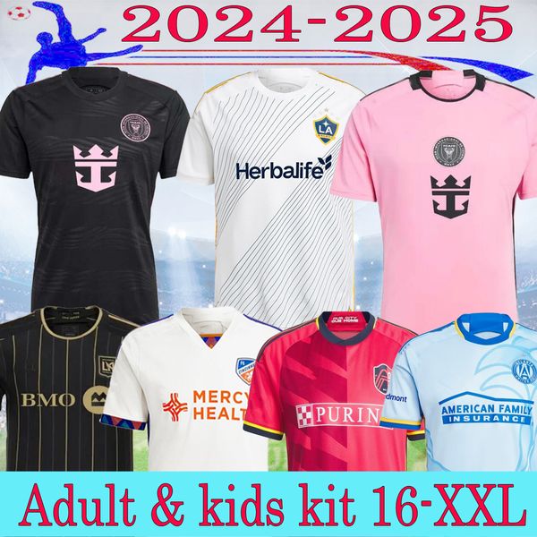 2024 St. Louis City JERSEYS DE FÚTBOL personalizados Atlanta visitante Cincinnati Miami LA Galaxy LAFC Tejido transpirable adecuado Tailandia calidad kit para niños adultos 16-XXL